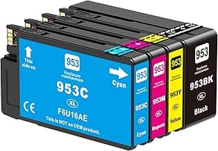 953XL 953 Compatibles con Cartucho de Tinta HP 953xl 953 XL Compatible para HP Officejet Pro 7720 7730 7740 8210 8218 8710 8715 8718 8720 8725 8728 8730 8740 (Negro Magenta Amarillo Cian)