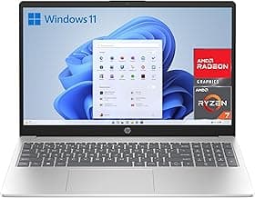HP 15-fc0152ns - Ordenador portátil de 15.6" FHD AMD Ryzen 7-7730U, 16 GB RAM, 512GB SSD, AMD Radeon Graphics, Windows 11 Plata - Teclado QWERTY Español, 16GB
