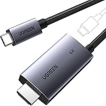 UGREEN USB C a HDMI Cable 100W PD Cargador 4K@60Hz 1440P@144Hz 1080P@240Hz/120Hz Tipo C Thunderbolt 3/4/5 HDR Adaptador Compatible con MacBook iMac Mac Mini iPad Pro Air iPhone 16 15 Galaxy S24(2M)