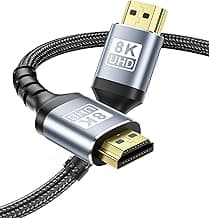 BYEASY Cable HDMI 2.1, cable HDMI de 1 m 8K a 60 Hz, compatible con todos los dispositivos HDMI PC/TV/HDTV/Blu-ray