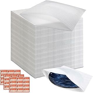 YUJUVI 100 Piezas Mudanza Espuma de Embalaje 20x20cm Hojas de Espuma de Papel Burbuja Movimiento Cartón Espuma Hojas Foam Sheet Envoltura de Espuma para Platos, platos, vasos, tazas