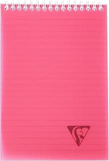 Clairefontaine, 328646C, Cuaderno espiral, Linicolor Fresh Colección, A5 (14,8 x 21 cm), 160 páginas, Interior: rallado, Papel blanco 90 gr, Polipropileno transparente, Color aleatorio
