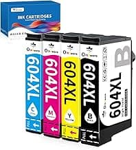 OINKWERE 604XL Cartuchos de Tinta Compatibles para Epson 604 XL Tinta para Expression Home XP-2200 XP-2205 XP-3200 XP-3205 XP-4200 XP-4205 Workforce WF-2910 WF-2930 WF-2935 WF-2950 (Paquete de 4)