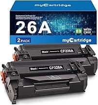 myCartridge CF226A 26A Compatible con HP 26a con Laserjet Pro M402DN con Toner Laserjet Pro MFP M426FDN para Toner HP 26A 26X CF226X (2 Negro)
