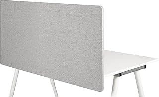 hjh OFFICE Separador acústico de Escritorio Partición de Mesa FLEXMIUT D Tejido 62 x 120 cm Tabique Gris Claro
