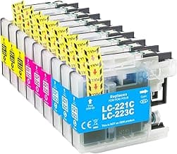 LC223XL LC221XL Cartuchos de Tinta a Color - Compatibles con Brother LC-223XL para MFC J5320DW J4420DW J4620DW J480DW J5720DW J680DW J880DW J4625DW DCP J562DW 4120DW (3 Cian, 3 Amarillo, 3 Magenta)