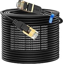 cat gruciso Cable Ethernet 60 metros Cat 8 Cable de Red Cable Lan 40Gbps 2000MHz con Conector RJ45 Cat 8, Compatible con Steam Deck PS5 PS4 Xbox X/S PC TV Box Router Servidor NAS