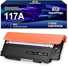 Superpage [con Chip] reemplazo para HP 117A W2070A Cartuchos de tóner para HP 150a 150nw 178nw 179fnw Laserstampanti,1 Packung Drucke 1000 Pages,1xNegro