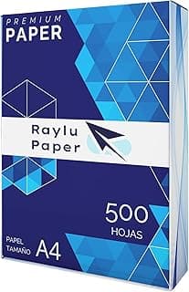 RAYLU PAPER - Folios A4 80gr 500 Hojas de Papel Premium Multiusos para Impresoras Láser, Inkjet y Fotocopiadoras, para Oficina y Hogar