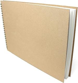 Artway Enviro - Cuaderno de Dibujo A3 Encuadernado en Espiral - Apaisado - 70 Caras/35 Páginas de Papel Cartucho Reciclado 170gsm - Cuaderno de Dibujo 100% Reciclado