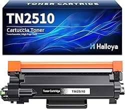 Halloya TN2510 TN2510XL Cartucho de tóner Compatible para Brother TN-2510 TN-2510XL para Brother HL-L2400DW DCP-L2620DW DCP-L2627DW MFC-L2800DW MFC-L2827DW MFC-L2835DW MFC-L2860DW (1 Negro)