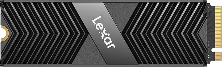 Lexar Professional NM800 PRO con disipador de calor 512GB SSD, M.2 2280 PCIe Gen4x4 NVMe 1.4 SSD Interno, hasta 7450 MB/s de Lectura, 3500 MB/s de Escritura, Para PS5, Jugador (LNM800P512G-RN8NG)