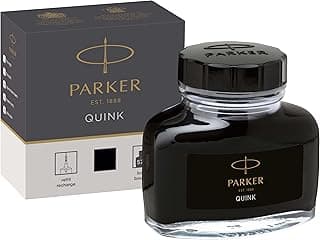 Parker tintero de tinta líquida Quink para plumas estilográficas | 57 ml | tinta negra | en caja