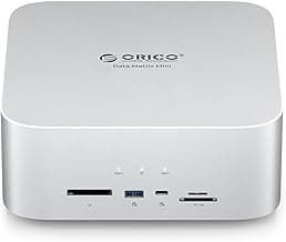 ORICO DDM13 - Disco Duro Externo (40 Gbps, 10 TB, SSD M.2 Nvme de 2 TB y 8 TB SATA HDD, 2 Puertos USB, DP, Ethernet, SD/TF, 10 TB)