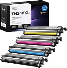 Timink TN248XL TN-248 Toner Compatible para Brother TN248 TN248XL Compatible con Brother DCP-L3520CDWE MFC-L3740CDW HL-L3240CDW DCP-L3560CDW MFC-L8390CDW HL-L3220CW DCP-L3520CDW MFC-L3740CDW(4 Pack)