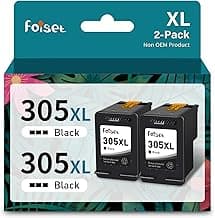 Foiset 2 Cartuchos de HP 305xl Negro de Repuesto para Impresora HP 305 XL para DeskJet 2720 2710 2700 2724 2720 Plus 4120 4130 4100 Envy 6020 6032 6022 6000 6010 Pro 6433 6420 6400