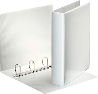 Esselte Group 49704 Essentials - Archivador para presentación (con anillas personalizable, A4, capacidad para 140 hojas, cartón recubierto de polipropileno, anillas 40mm), color blanco