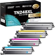 iNKPAD TN248XL Cartucho de Toner Compatible para Brother tn248 tn248cmyk Compatible para Brother DCP-L3560CDW HL-L3240CDW MFC-L3760CDW MFC-L3760CDW DCP-L3520CDW(BK/C/M/Y)