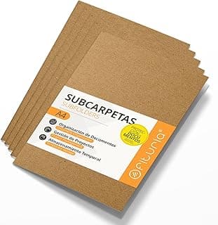 Subcarpetas Kraft A4, Carpetas Archivadoras de Papel Kraft Bicolor 240gr, Carpeta Clasificadora para Documentos, Pack de 50 Subcarpetas para Archivar y Ordenar Papeles - Ofituria (Kraft Bicolor)