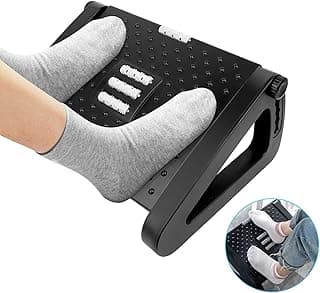 VFANDV Reposapies de Oficina, Reposa pies Reposa pies Reposapies Escritorio Reposapiés Ajustable en 6 Niveles, Reposapiés Ergonómico para Oficina, Hogar, Viajes
