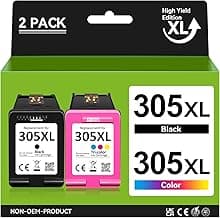 Tinta 305 XL Cartuchos para HP 305 Cartuchos para Tinta Impresora HP 305 XL Negro y Color, para HP DeskJet 2710 2720 2720e 2721 2722 DeskJet Plus 4110 4120 4130 Envy 6010 6020 6022 6032