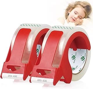 Cinta adhesiva transparente de desenrollado silencioso BOMEI, 2 rollos de 60 m x 50 mm con dispensador