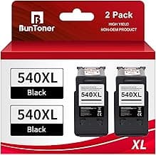 BunToner PG 540 XL Negro Compatible para Canon 540 PG-540 para Canon TS5150 TS5151 MG3650s MG3650 G4250 MG3600 MX475 MX530 (2 Negros-Pack)
