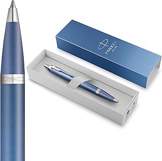 Bolígrafo Parker IM Writing Rituals | acabado Azul degradado con adornos cromados | punta media | tinta azul | estuche de regalo
