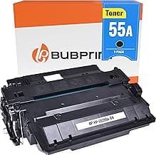Bubprint Tóner Compatible con HP 55A CE255A para Laserjet P3010 P3011 P3015 P3015DN P3015N P3015X Pro MFP M521dn M521dw Enterprise 500 MFP M525 M525dn M525c Negro