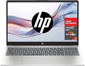 HP 15-fc0148ns - Ordenador portátil de 15.6" FHD (AMD Ryzen 7-7730U, 16 GB RAM, 512GB SSD, AMD Radeon Graphics, Sin Sistema operativo) Plata - Teclado QWERTY Español