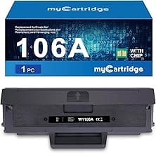 myCartridge Compatible con HP 106A W1106A Negro [con Chip] para HP Laser MFP 135a 135w Laser 107a 107w MFP 137fnw