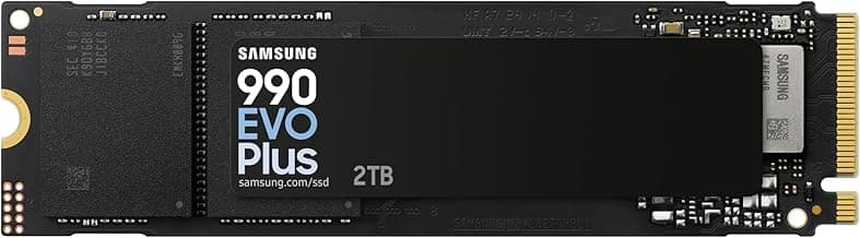 SAMSUNG 990 EVO Plus 2TB hasta 7,250 MB/s PCIe 4.0 x4/ 5.0 x2 NVMe M.2(2280) Disco Duro Interno (SSD) (MZ-V9S2T0BW)