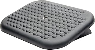 Fellowes Reposapiés Escritorio - Reposapiés Ergonómico de Uso Diario con Base Antideslizante - Taburete Reposapiés para la Oficina y el Hogar - Negro