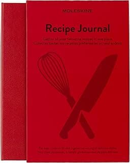Moleskine - Recipe Journal, Theme Notebook - Hardcover Notebook to Collect and Organise Your Recipes - Large Size 13 x 21 cm - 400 Pages