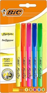 BiC Brite Liner - Rotuladores fluorescentes (5 unidades)