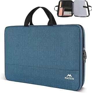 MATEIN Funda Portatil 15,6 Pulgadas, Funda Ordenador Portatil Impermeable Hombre Ligera Compatible para Hp Dell Lenovo Acer Bolsa Ordenador para Trabajo, Viajes, Universidad, Uso Diario, Azul Claro