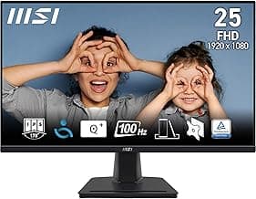 MSI Pro MP252 Monitor Profesional Full HD de 24,5"- Panel IPS 1920 x 1080, 100 Hz, Pantalla Eye-Friendly, Altavoces Integrados, inclinación Ajustable, HDM 2.0b, DisplayPort 1.4a
