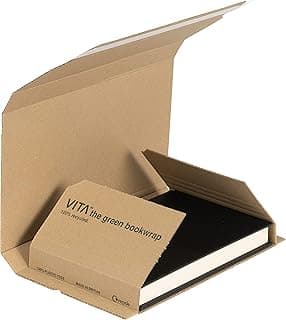 Blake VITA | embalaje de cartón para libros (31 x 25 x 7cm) | 25 unidades | 375gr | ecológico FSC | tira autoadhesiva | caja de cartón para envío de libros | packaging para libros | modelo BWM06