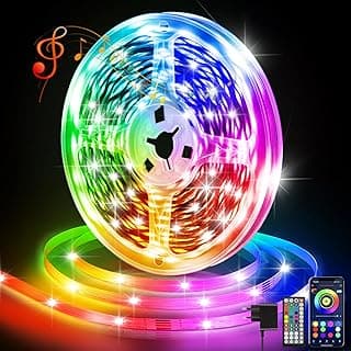 10M Luces LED Habitación, Tiras LED Inteligentes RGB Control Remoto y App 16 Milliones de Colores LED Strip lights, Sincronización Musical Bluetooth, Luces de Tiras Led de TV, Fiesta, Pared, Hogar