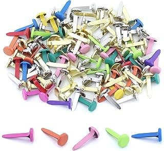 AMANDELIZABE Juego de 120 Mini Pins Coloridos con 40 chinchetas de Oro y 40 de Plata, Clips de Metal para Scrapbooking de Cabeza Redonda, para Escuela, Oficina, Papel, Cartas, Manualidades