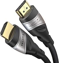 KabelDirekt – Cable HDMI 8K y 10K – HDMI 2.1 b – Certificado, desarrollado en Alemania – 1,5m (Cable de Ultra Alta Velocidad, para PC y consolas como PS5 y XBO, Monitor y TV – plata/negro)