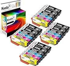 Koala 24-Pack 33XL Cartuchos de Tinta Compatible para Epson 33XL T3351 T3361 T3362 T3363 T3364 Tinta para Expression Premium XP-530 XP-540 XP-630 XP-635 XP-640 XP-645 XP-7100 XP-830 XP-900 Cartuchos