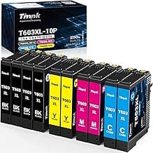 Timink 603 XL Cartuchos de Tinta compatibles para Epson 603XL Compatibles con Epson XP-2100 XP-2105 XP-3100 XP-3105 XP-4100 XP-4105 WF-2810 WF-2830 WF-2850 (10 Paquetes)