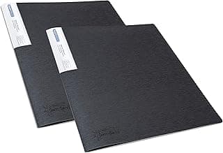 Rapesco 1643 Carpeta de Presentación con 20 Fundas, Protección Antibacteriana, Negro, 2 Carpetas