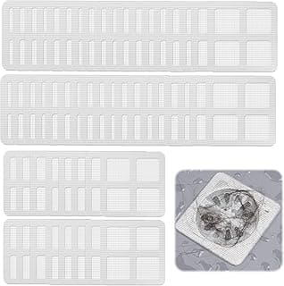 YALiya 50 Piezas Rejilla Desague Ducha Desechable, Atrapa Pelos Ducha, Pegatina de Malla de Filtro de Cabello, Colador Fregadero, Limpio y Ordenado, para Fregadero, Bañera, Cocina