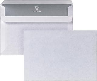 Post Cuerno 01200156 Sobres C6 (114 x 162 mm), 75 g color blanco, con interior de impresión, autoadhesivos, 1000 unidades
