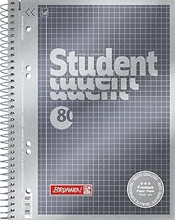 Brunnen 1067174 Bloc de notas Student Premium Duo, portada de calidad con efecto metálico A5