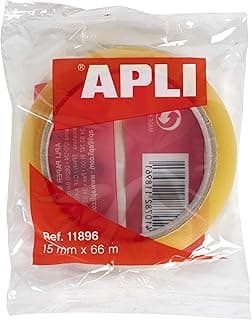 APLI 11896 - Cinta adhesiva celo transparente 15 mm x 66 m