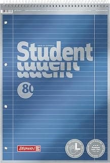 Brunnen 1067174 Bloc de notas Student Premium Duo, portada de calidad con efecto metálico A4 mit Kopfspirale