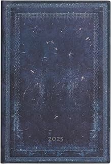 Paperblanks Agende 12 Mesi 2025 | Macchia d'Inchiostro | Midi | Orizzontale | Chiusura con Fascia Elastica